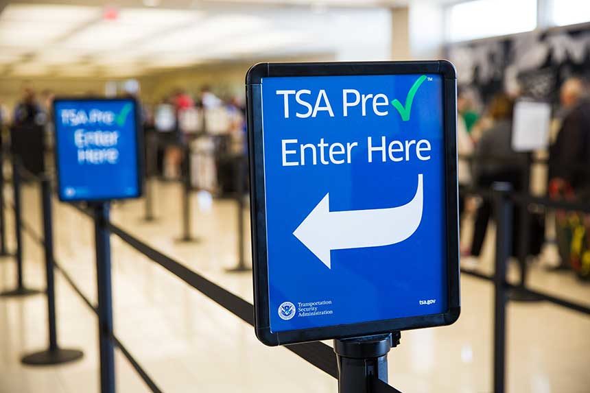 The Sign for the TSA Pre-Check Line