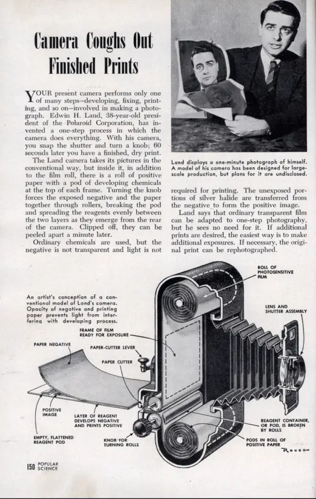 Ad for the original Polaroid Land Camera