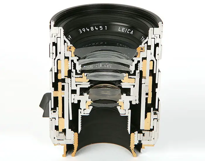 Inside the lens of a Leica.