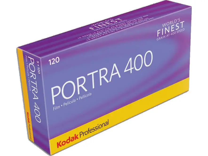 A box of 5 for Kodak Portra 400 medium format film 