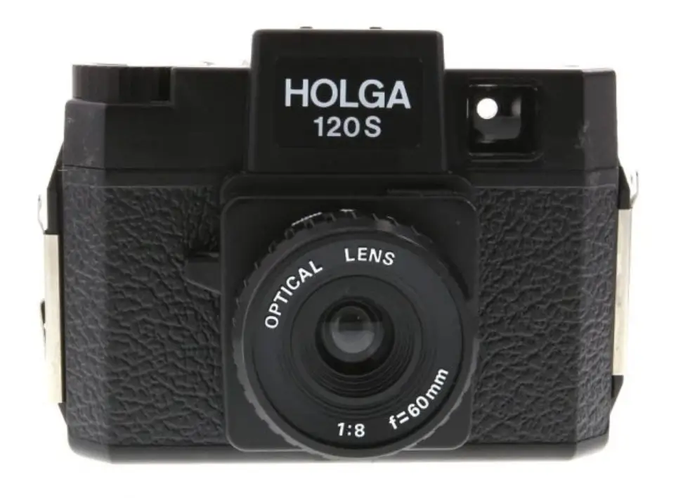 The front of a Holga Camera. 