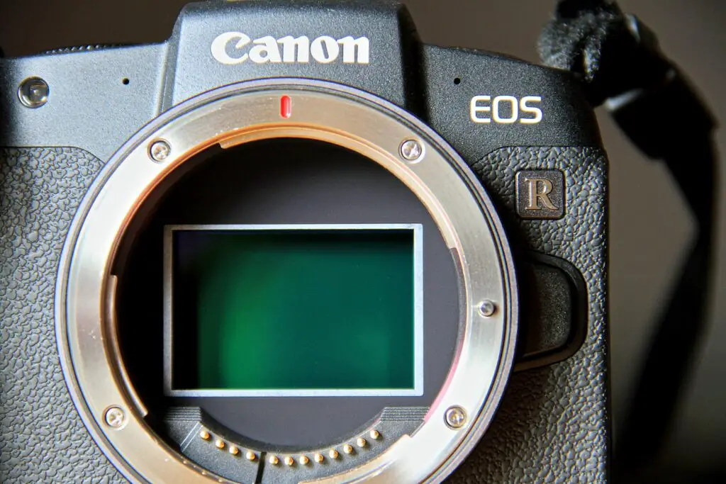 Sensor of A Canon Eos R Digital SLR Camera