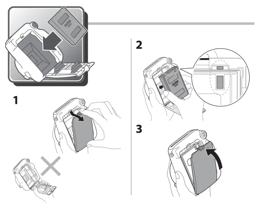 How to load film in an Instax Mini 11