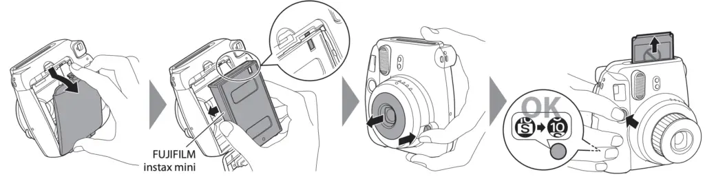 How to load film into the Instax Mini 9. It is best to avoid direct light when loading film into the camera.