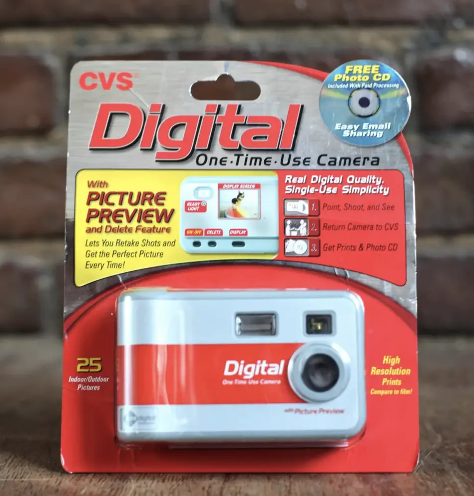 A digital disposable camera made for CVS in 2004