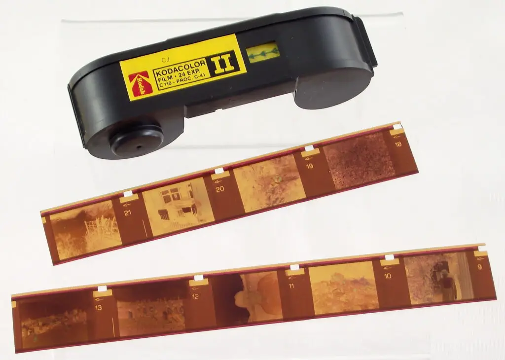 110 Kodak Film Cartridge with 110 film negatives