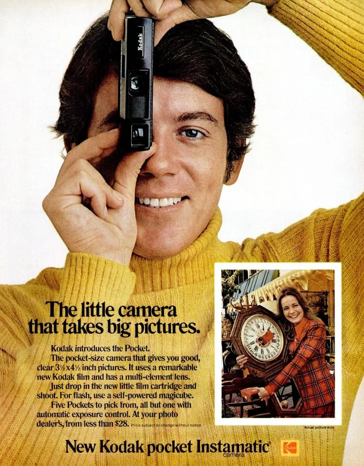 1972 Kodak Ad for 110 film and cameras 